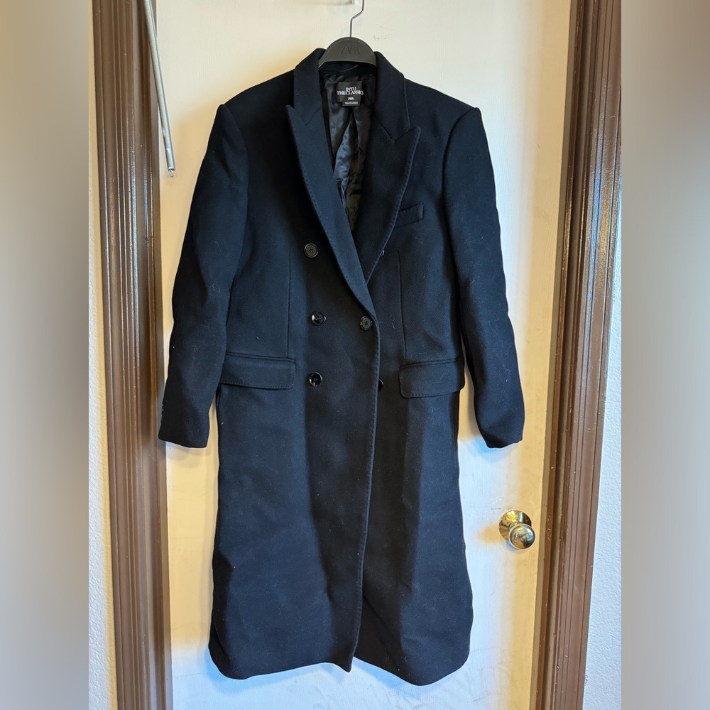 Zara Limited Edition Black Wool Coat